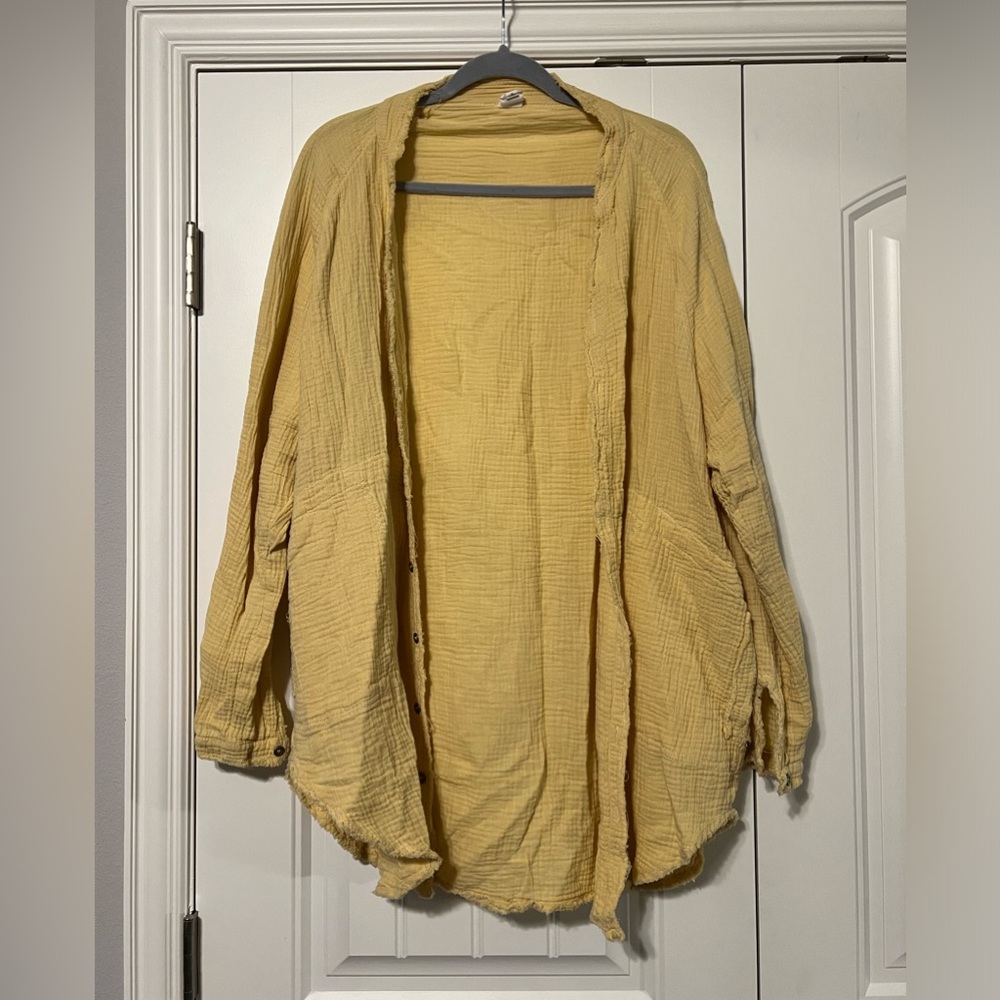 Yellow button up
